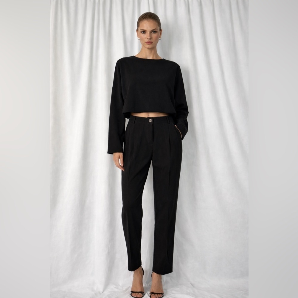 RIVIR Black Two-Piece Blouse & Trouser Set (1177) - Picture 1 of 15